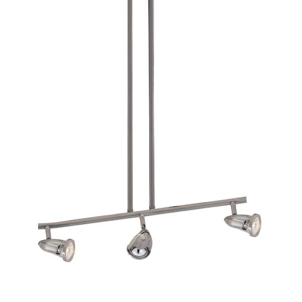 Stingray 2.2 ft. 3-Light Brushed Nickel Track Light Fixture