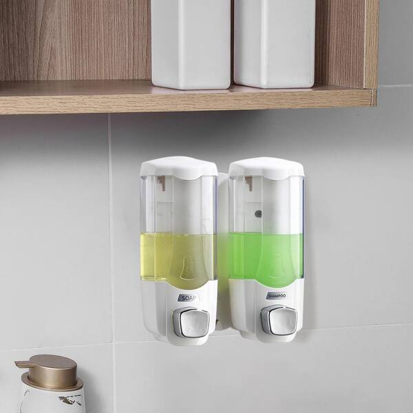 12.03 oz. Liquid Soap Dispenser in White (2 Packs)