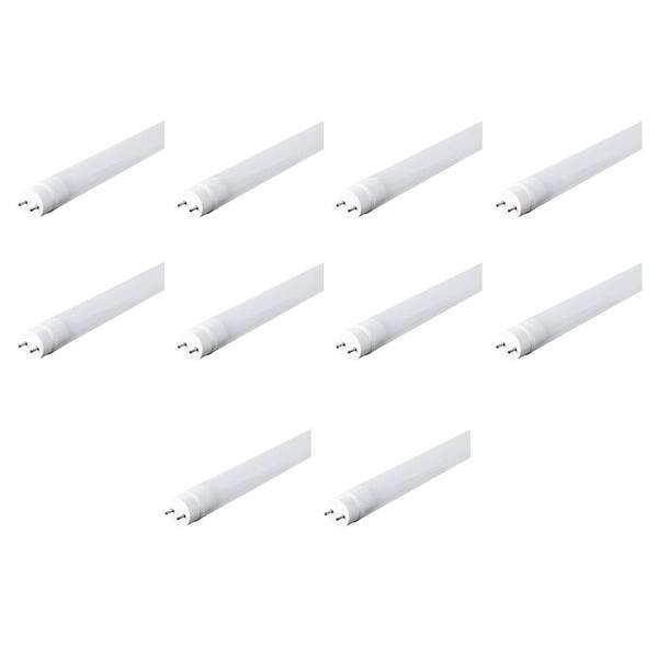 4 ft. 18-Watt T8 32W Equivalent Cool White (4000K) G13 Linear LED Tube Light Bulb Maintenance Pack (10-Pack)