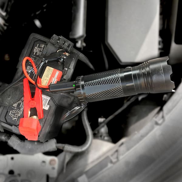 8000 Lumen Rechargeable Flashlight with 10000 mAH Jump Starter and Power Bank