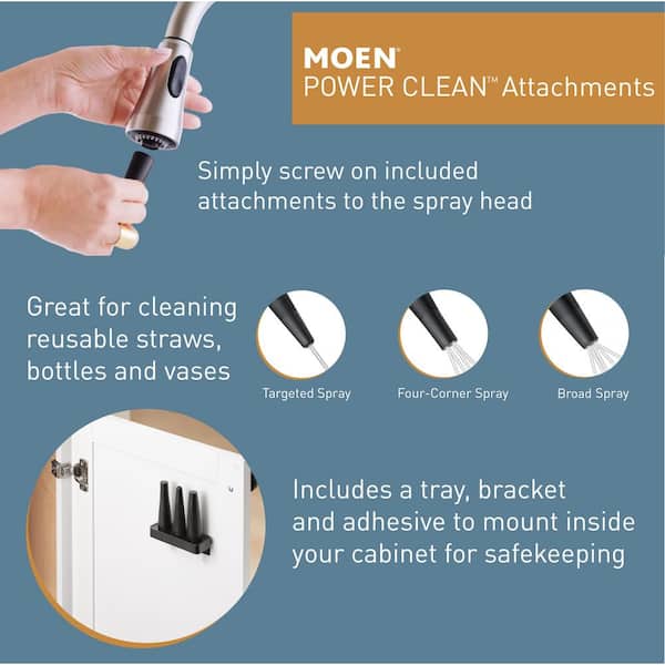 Milton Single-Handle Pull-Down Sprayer Kitchen Faucet with Reflex and Power Clean Attachments in Spot Resist Stainless