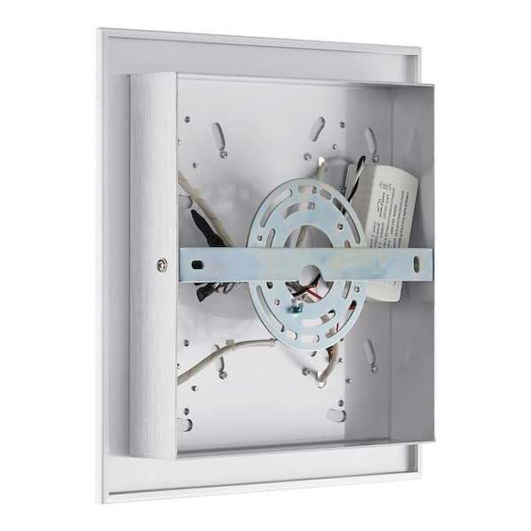 Garfield 11 in. Integrated LED Brushed Aluminum Square Track Flush Mount