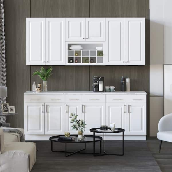 Benton 30 in. W x 24.5 in. D x 34.5 in. H Assembled Base Kitchen Cabinet in White with Soft Close Full Extension Drawer