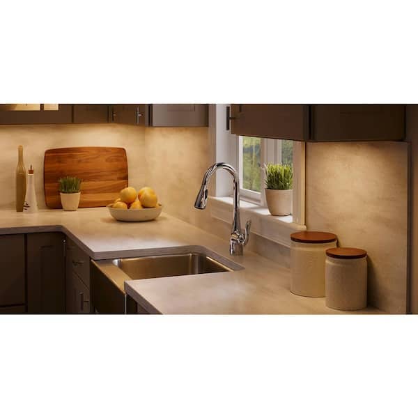 3 in. Battery Operated LED White Motion Sensor Rechargeable Bright White 3000K Under Cabinet Puck Light (4-Pack)