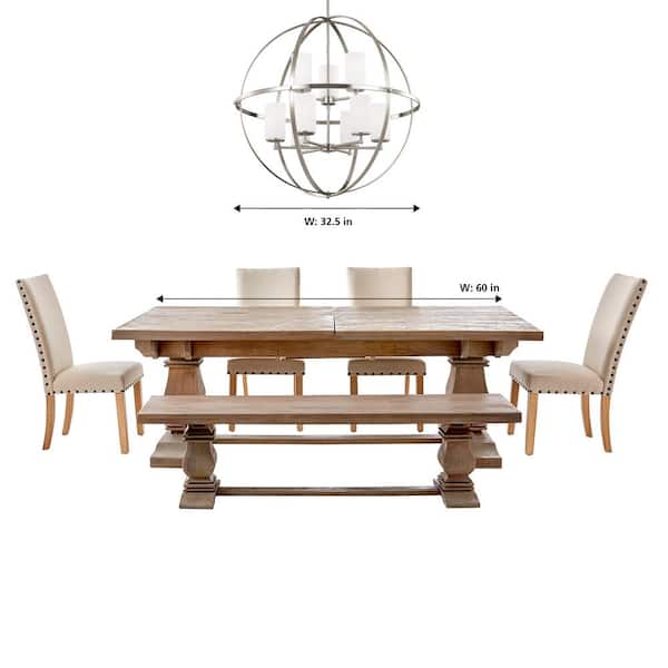 Alturas 9-Light Satin Brass Modern Hanging Globe Chandelier with Clear Seeded Glass Shades