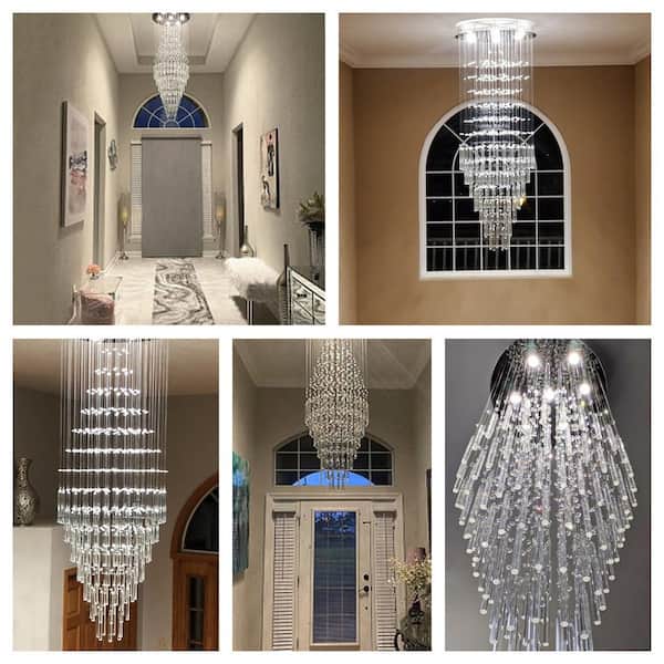 Albany 7-Light Clear Statement Empire Chandelier with Crystal Accents