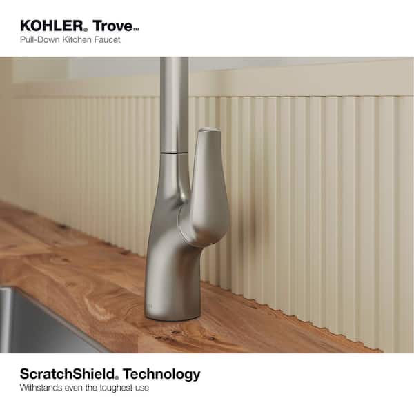 Trove Single-Handle Pull Down Sprayer Kitchen Faucet in Vibrant Stainless