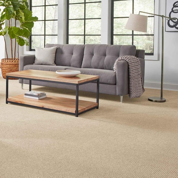 Katama II  - Thatched Straw - Beige 30.7 oz. Triexta Pattern Installed Carpet