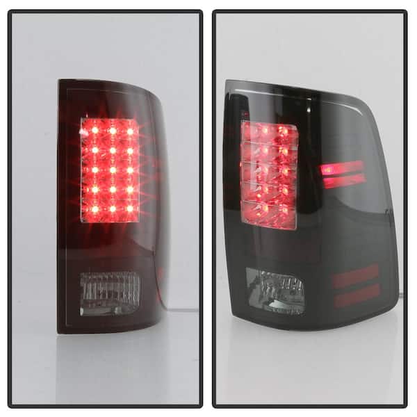 Dodge Ram 1500 09-18 / Ram 2500/3500 10-18 LED Tail Lights -( Not Compatible With LED Model ) - Black Smoke