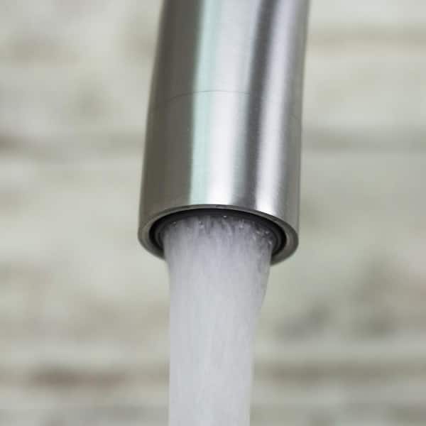 Single Hole Single-Handle Kitchen Faucet in Brushed Nickel