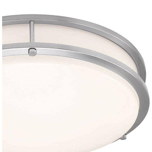 Solero III 4 in. 1-Light Brushed Steel Integrated LED Flush Mount