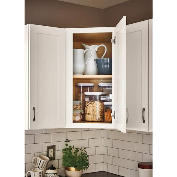 Westfield Feather White Kitchen Cabinet End Panel With Attached Fill Strip (3 in. W x 23.75 in. D x 35 in. H)