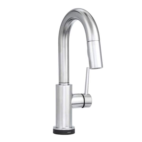 Trinsic Single-Handle Pull-Down Sprayer Bar Faucet Featuring Touch2O Technology in Arctic Stainless