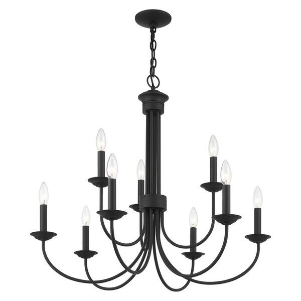 Estate 9 Light Black Chandelier