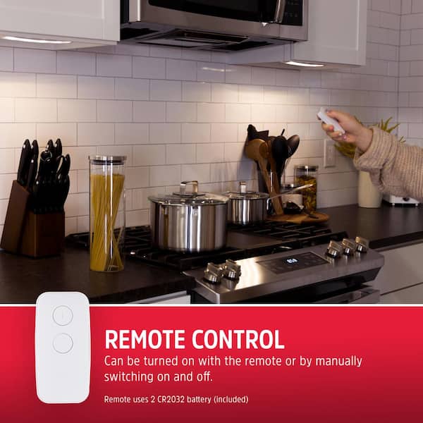 10 in. Battery Operated LED Under Cabinet Light Bars with Remote (3-Pack)