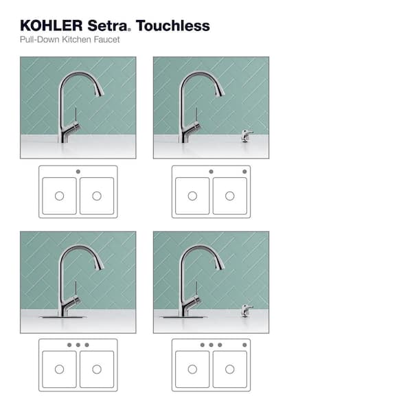 Setra Single-Handle Touchless Pull-Down Sprayer Kitchen Faucet in Polished Chrome