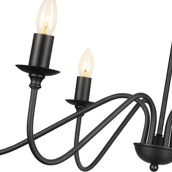 Boise 6-Light Black Candlestick Chandelier