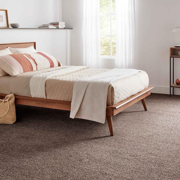 Playful Moments II - Pecan Bark - Brown 50 oz. Triexta Texture Installed Carpet