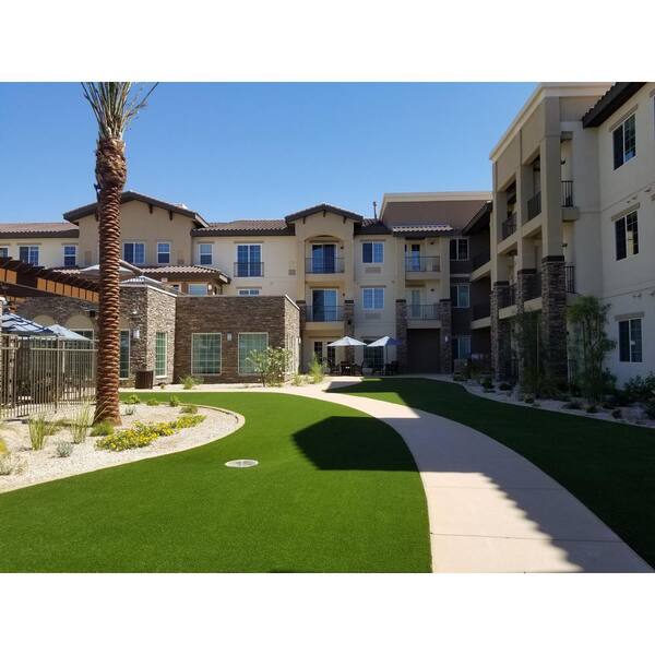 15 ft. W x Cut to Length Green and Tan Nylon Artificial Grass Turf