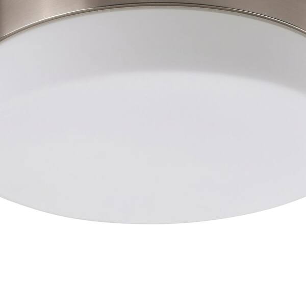 11.25 in. 1-Light Brushed Nickel LED Flush Mount