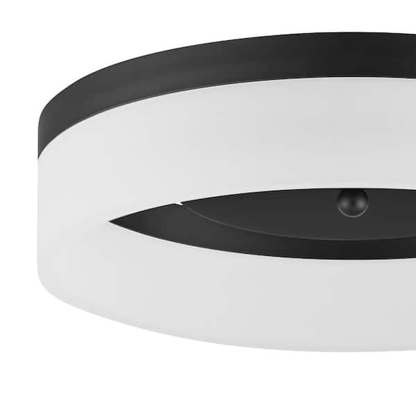 13.80 in. Black LED Flush Mount