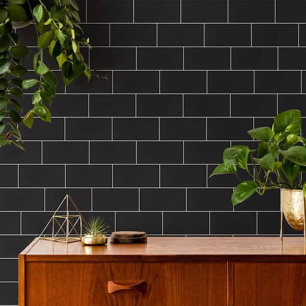 Crown Heights Matte Black 3 in. x 6 in. Ceramic Wall Tile (5.72 sq. ft./Case)