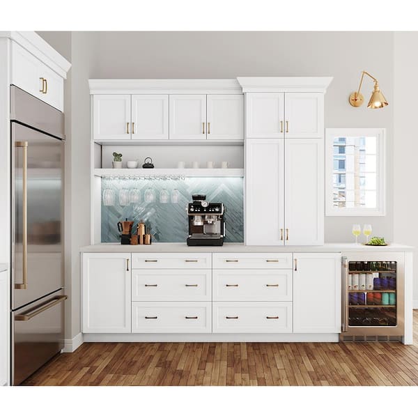 Designer Series Melvern Assembled 24x34.5x23.75 in. Base Kitchen Cabinet in White