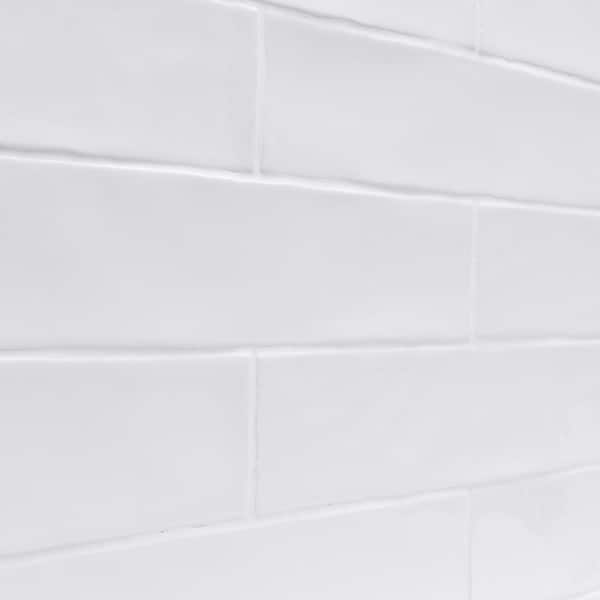 Catalina White 3 in. x 12 in. x 8 mm Ceramic Wall Subway Tile (44-Pieces 10.76 sq.ft./case)