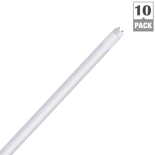 4 ft. 15-W G13 Type AB T8 Plug and Play Or T8/T12 Ballast Bypass Linear LED Tube Light Bulb, Daylight 5000K (10-Pack)