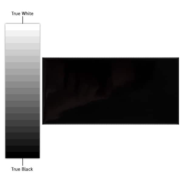 Crown Heights Glossy Black 3 in. x 6 in. Ceramic Wall Tile (5.72 sq. ft./Case)