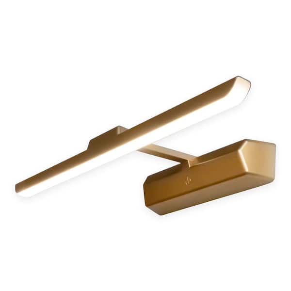 Satin Gold 16 in. LED Swivel Picture Light with Remote Control