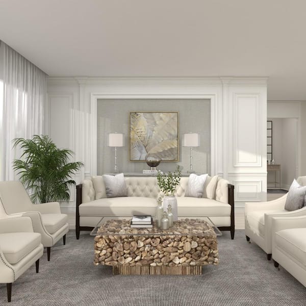 30 in. Silver Glass Task and Reading Table Lamp with Crystal Embellishments