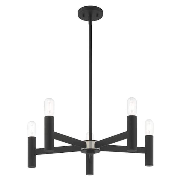 Copenhagen 5 Light Black Chandelier