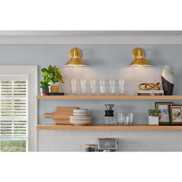 Feldner One Light Wired Sconce Aged Brass Finish