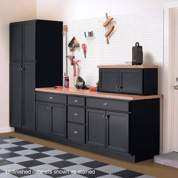 30 in. W x 12 in. D x 12 in. H Assembled Wall Bridge Kitchen Cabinet in Unfinished with Recessed Panel