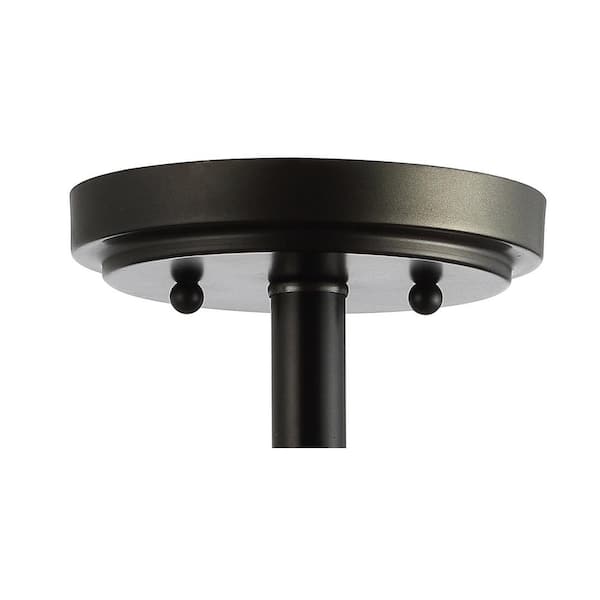 Allie 14 in. Wood Beaded/Metal LED Flush Mount, Black /-Light Taupe