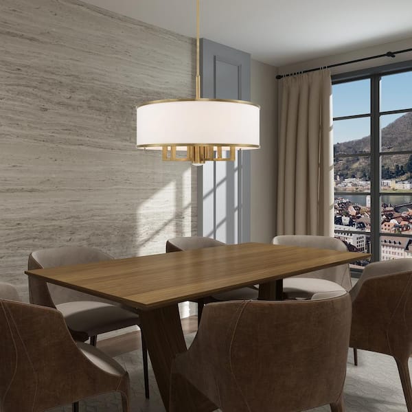 Park Ridge 7 Light Antique Brass Pendant Chandelier