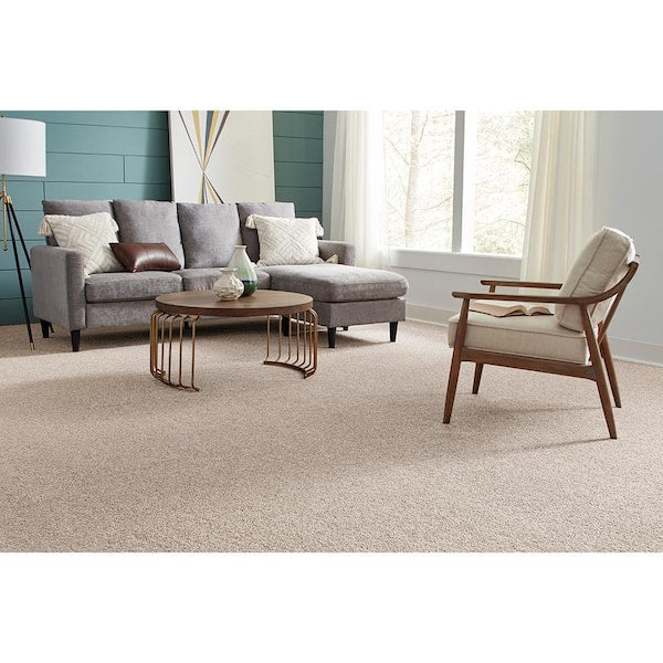 Gorrono Ranch II  - Hearth Beige - Brown 38 oz. Triexta Texture Installed Carpet