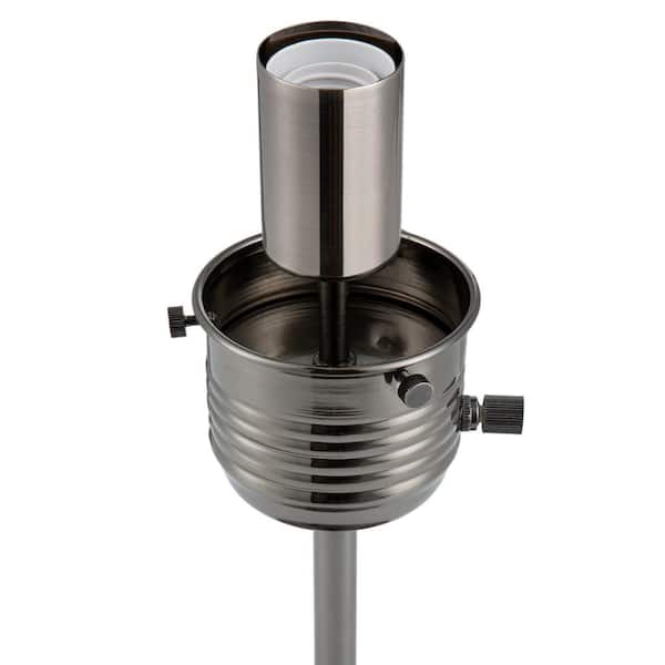 17 in. Dark Nickel Bulb-in-a-Bulb Table Lamp