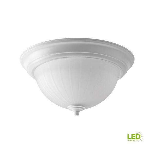 11.375 in. 1-Light White Integrated LED Flush Mount