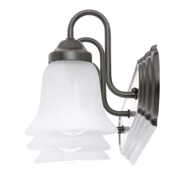 Solvang 24 in. 3-Light Antique Bronze Traditional Bathroom Vanity Light with Alabaster Glass