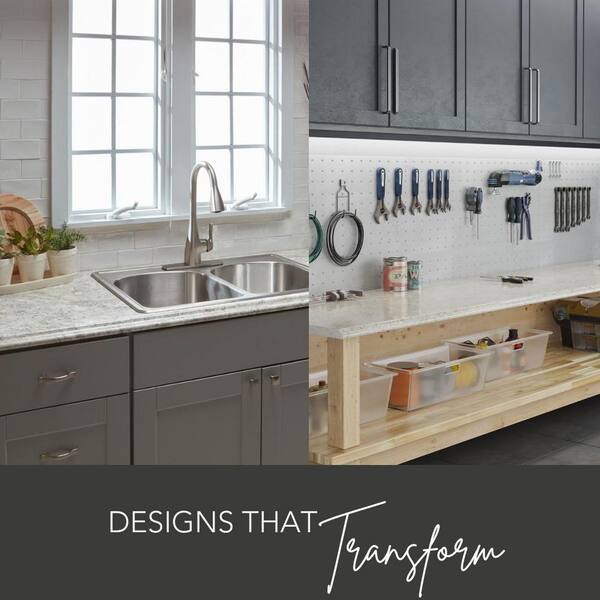 Wilsonart 8 ft. Left Miter Laminate Countertop Kit Included in Spring Carnival Granite with Full Wrap Ogee Edge