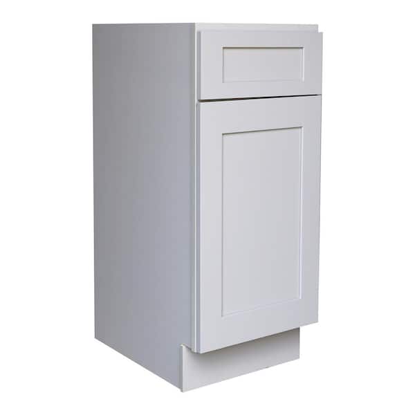 Ready to Assemble 12x34.5x24 in. Shaker Base Cabinet with 1 Door and 1 Drawer in Gray