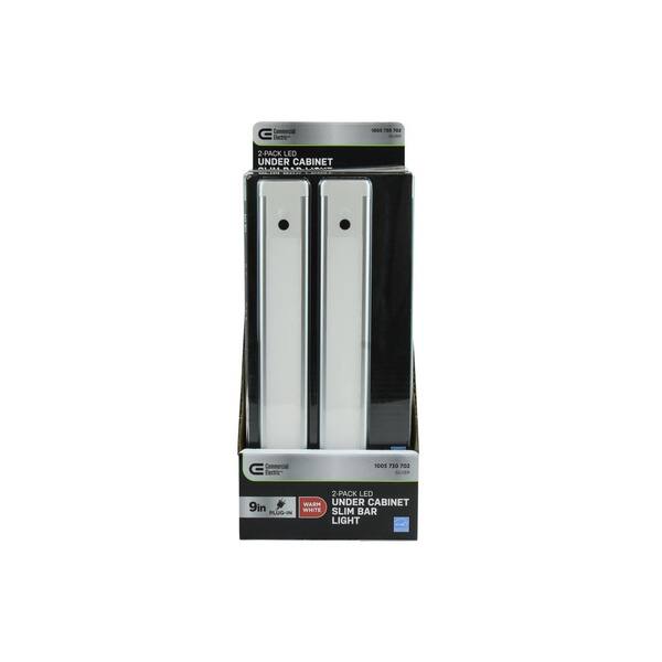 9 in. 2-Bar Plug-In LED Under Cabinet Light
