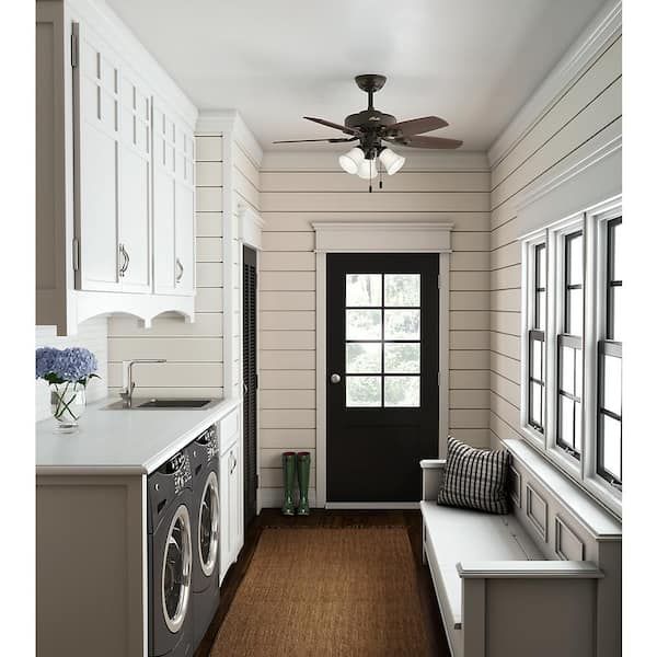 42 in. Indoor New Bronze Builder Small Room Ceiling Fan with Light Kit