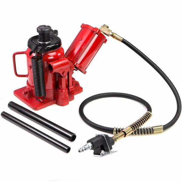 20-Ton Air Hydraulic Bottle Jack Manual 44092 lbs. Heavy-Duty Auto Truck RV Repair