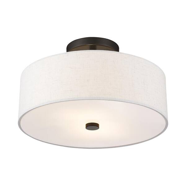 Somerhill 2 Light English Bronze Semi Flush Mount
