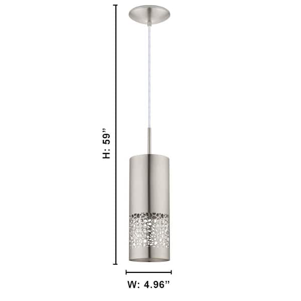 Hensley 1-Light Satin Nickel Mini Pendant