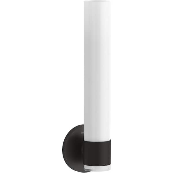 Purist 1 Light Tube Matte Black Indoor Bathroom Wall Sconce, UL Listed