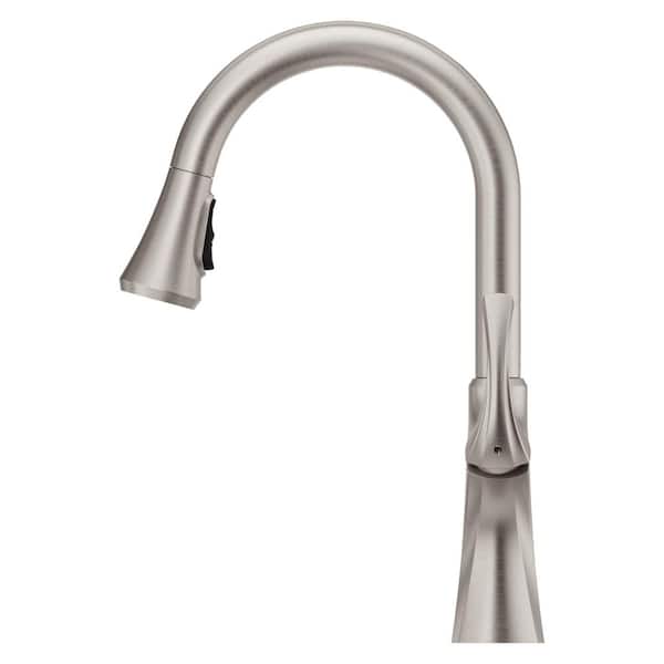 Miri Single-Handle Pull-Down Sprayer Kitchen Faucet with Soap Dispenser in Spot Defense Stainless Steel
